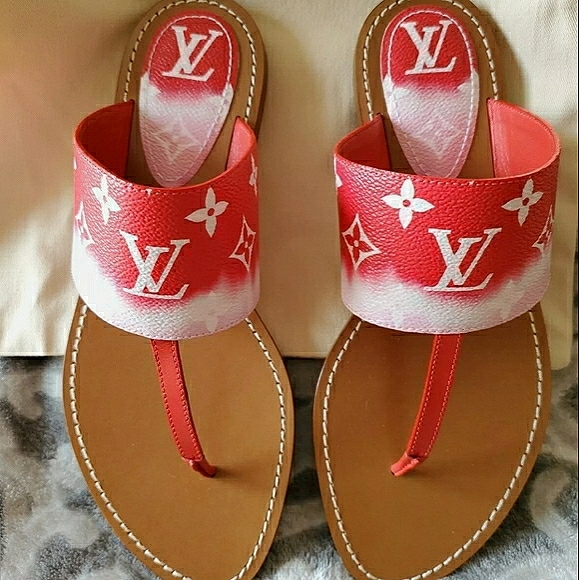Louis Vuitton Escale Red Flat Sandal Size 41 - Picture 8 of 14